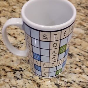Hasbro Scrabble Mug in White and Blue